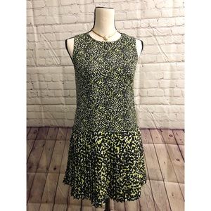 {LOFT by Ann Taylor} Black, Green, And White Dress